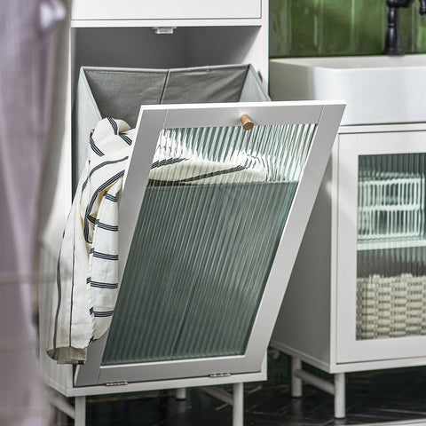 SoBuy BZR116-W Badkamerkast, Kolomkast, Lade Kast, Ladenkast, Waskast, Badkamer Halfhoge Opbergkast