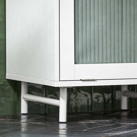 SoBuy BZR116-W Badkamerkast, Kolomkast, Lade Kast, Ladenkast, Waskast, Badkamer Halfhoge Opbergkast