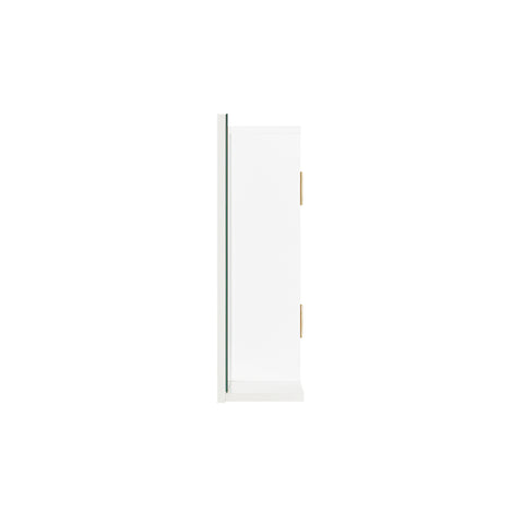 SoBuy BZR128-W Badkamerspiegelkast, Hoge Kast, Badkamer Hangkast, Wandcommode, Wandplank, Spiegelkast