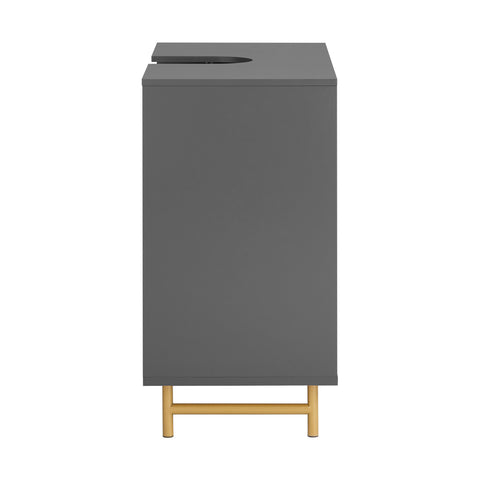 SoBuy BZR129-HG Wastafel Onderkast, Wastafelmeubel, Badkamerkast, Badkamer Onderkast, Wastafelkast