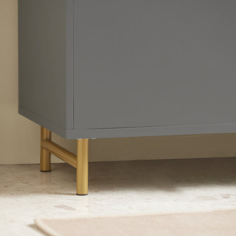 SoBuy BZR129-HG Wastafel Onderkast, Wastafelmeubel, Badkamerkast, Badkamer Onderkast, Wastafelkast