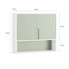Pre-order SoBuy BZR140-GR Badkamer Hoge Kast, Hangkast, Badkamer Wandkast, Wandplank, Spiegelkast, met 2 Planken