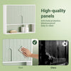 SoBuy BZR140-GR Badkamer Wandkast Groen – Hangkast 15 cm Diep met 2 Deuren en Verstelbare Planken