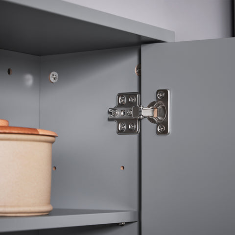 SoBuy BZR149-DG Wandkast met spiegel voor badkamer, hangende opbergkast, hoge badkamerkast met deur en 2 open vakken, 60 x 20 x 45 cm