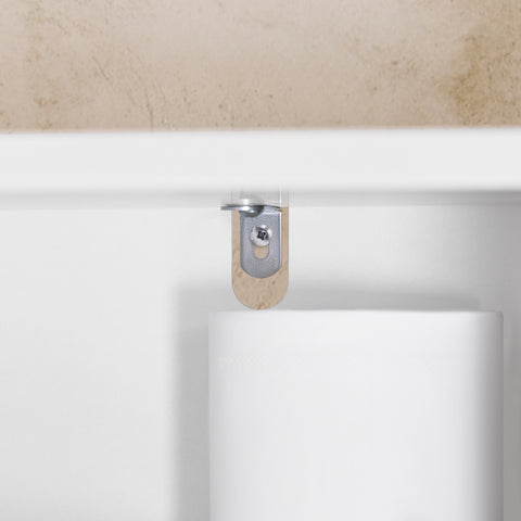 SoBuy BZR150-W Hoge badkamerkast met waszak, badkamerkast met deuren, 2 afneembare wasmanden, verstelbare planken, vakken