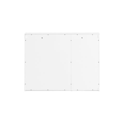 SoBuy BZR153-W Wandkast met spiegel, opbergkast, hoge kast met 2 deuren, verstelbare planken, 60x15x46 cm