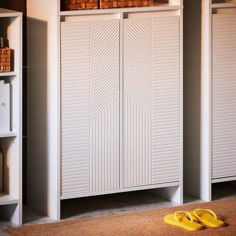 SoBuy BZR155-W Hoge kast, badkamerkast, met waszak, badkamerkast, badkamermeubel, wit (b x h x d), ca. 60 x 170 x 30 cm
