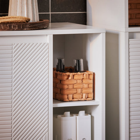 SoBuy BZR156-W Droogkast, badkamerkast, badkamerkast, badkamerkast, badkamermeubel, wit, BHT ca. 50 x 86 x 30 cm