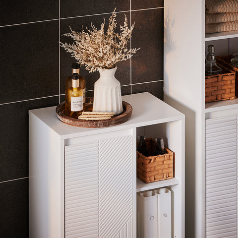 SoBuy BZR156-W Droogkast, badkamerkast, badkamerkast, badkamerkast, badkamermeubel, wit, BHT ca. 50 x 86 x 30 cm