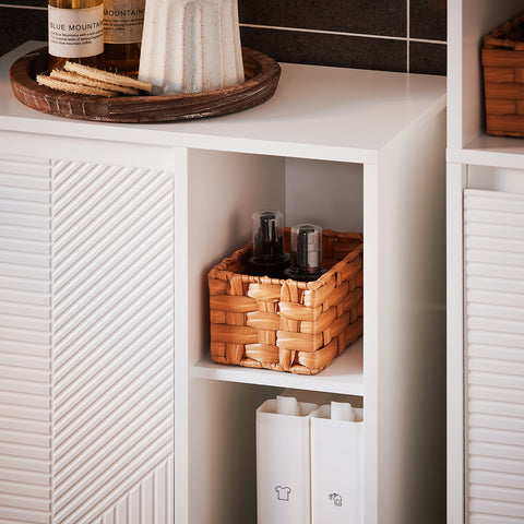 SoBuy BZR156-W Droogkast, badkamerkast, badkamerkast, badkamerkast, badkamermeubel, wit, BHT ca. 50 x 86 x 30 cm