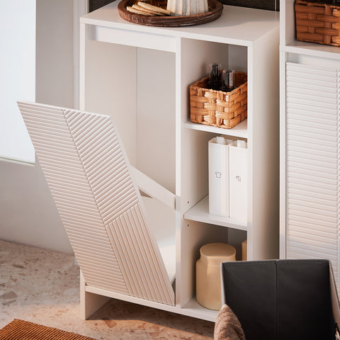 SoBuy BZR156-W Droogkast, badkamerkast, badkamerkast, badkamerkast, badkamermeubel, wit, BHT ca. 50 x 86 x 30 cm
