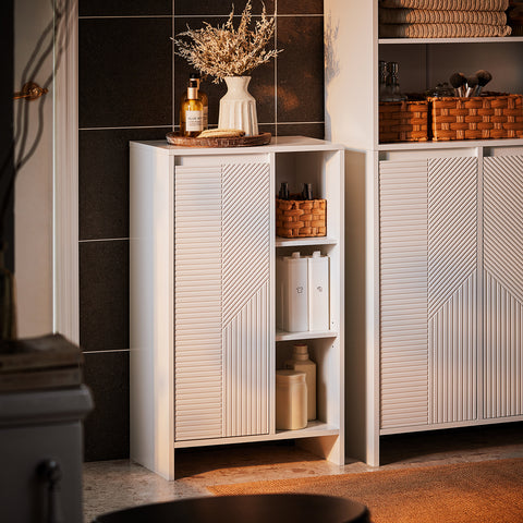 SoBuy BZR156-W Droogkast, badkamerkast, badkamerkast, badkamerkast, badkamermeubel, wit, BHT ca. 50 x 86 x 30 cm