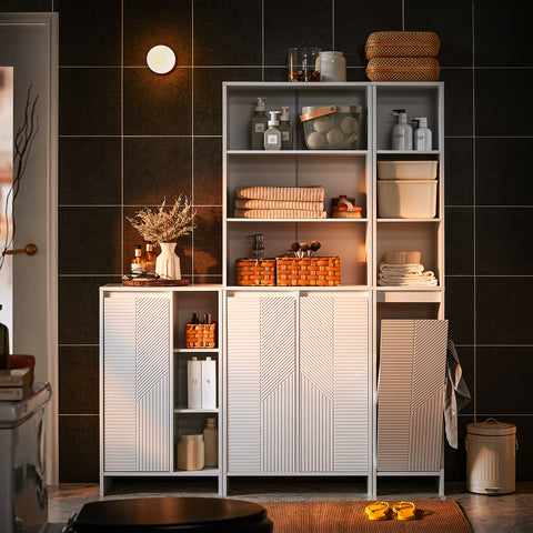 SoBuy BZR156-W Droogkast, badkamerkast, badkamerkast, badkamerkast, badkamermeubel, wit, BHT ca. 50 x 86 x 30 cm