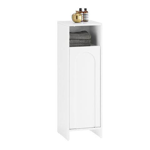 SoBuy BZR161-W Droogkast met uitklapbare waszak wasverzamelaar wasmand wasmand waskast badkamerkast wit BHT ca. 30x97x30cm