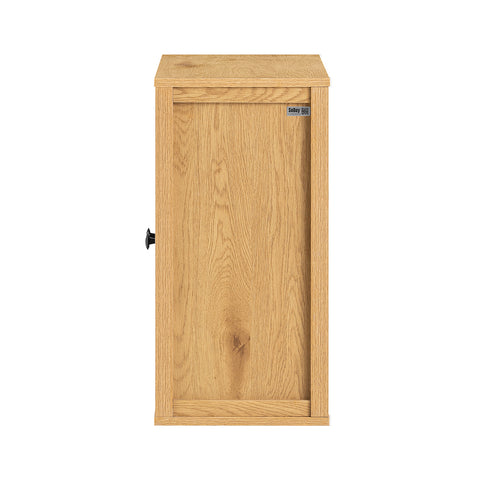 SoBuy BZR168-SN hangkast, badkamerkast, keukenkast, medicijnkast, wandkast, badkamermeubel, donkernatuur