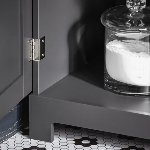 SoBuy BZR17-DG Badkamerkast Hoge kast voor in de badkamer Badkamermeubel Opbergruimte Grijs