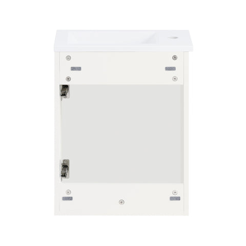 SoBuy BZR170-W Wastafelonderkast met 1 deur, opbergkast voor badkamer, badkamerkast, wastafel, onderkast met wastafel, badmeubel