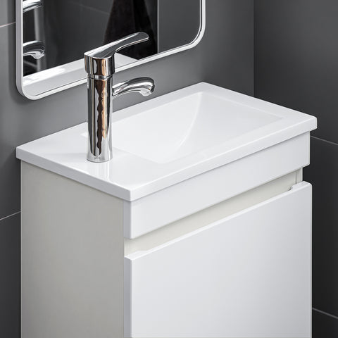 SoBuy BZR170-W Wastafelonderkast met 1 deur, opbergkast voor badkamer, badkamerkast, wastafel, onderkast met wastafel, badmeubel