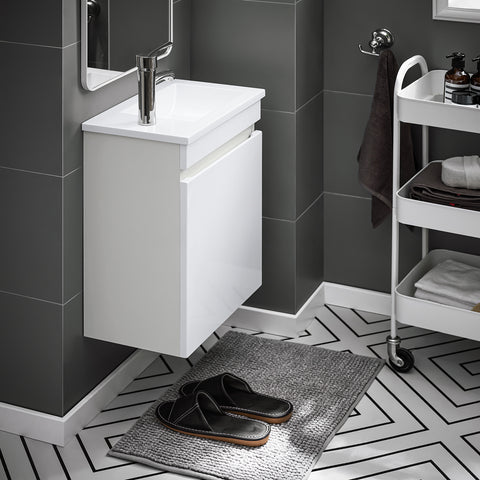 SoBuy BZR170-W Wastafelonderkast met 1 deur, opbergkast voor badkamer, badkamerkast, wastafel, onderkast met wastafel, badmeubel
