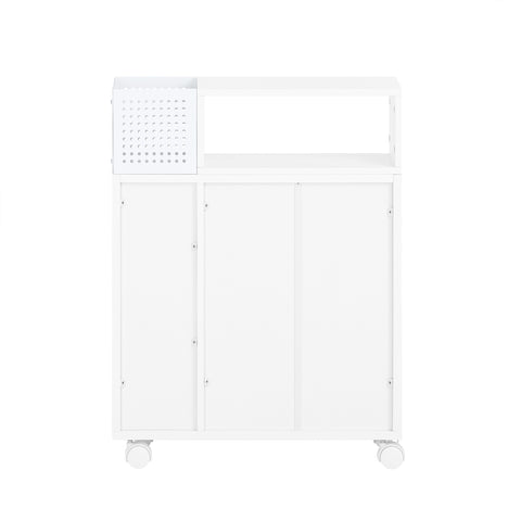 SoBuy BZR176-W nisrek 17 cm niskast met wielen keukenrek niswagen trolley smalle plank toiletpapier opslag badkamermeubel