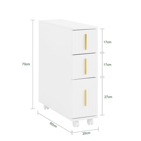 SoBuy BZR183-W Toiletkast WC Toiletrolhouder Badkamermeubel