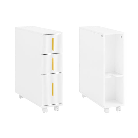 SoBuy BZR183-W Toiletkast WC Toiletrolhouder Badkamermeubel