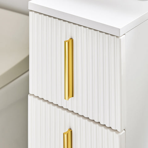 SoBuy BZR183-W Toiletkast WC Toiletrolhouder Badkamermeubel