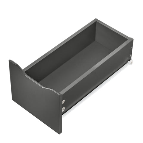 SoBuy BZR191-DG smalle badkamerkast op wielen, toiletrolhouder met wielen, compact toiletkastje, 3 lades