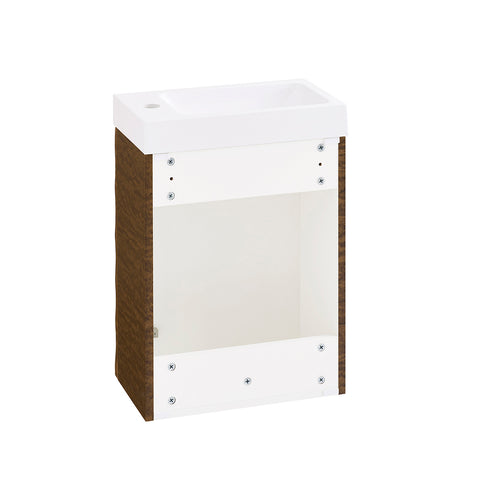 SoBuy BZR197-N Hangkast met wastafel, badkamermeubel met wastafel, wastafelset, handwasmachine