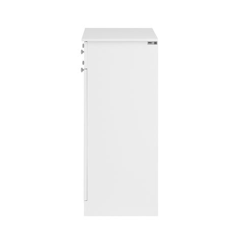 SoBuy BZR33-W Badkamerkast Opbergkist met 2 Lades en 2 Wasmanden Waskast Laundry Hamper - Wit (Breedte 78cm)