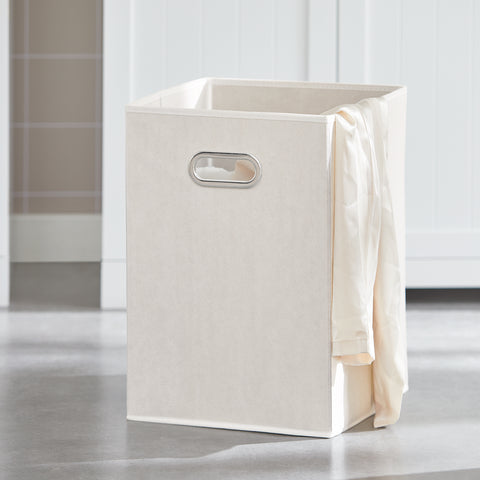 SoBuy BZR33-W Badkamerkast Opbergkist met 2 Lades en 2 Wasmanden Waskast Laundry Hamper - Wit (Breedte 78cm)