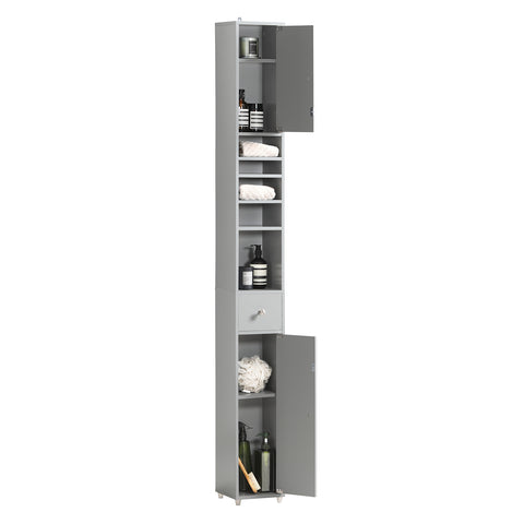 SoBuy BZR34-HG Badkamer Opbergkast Kolomkast Badkamermeubel WC