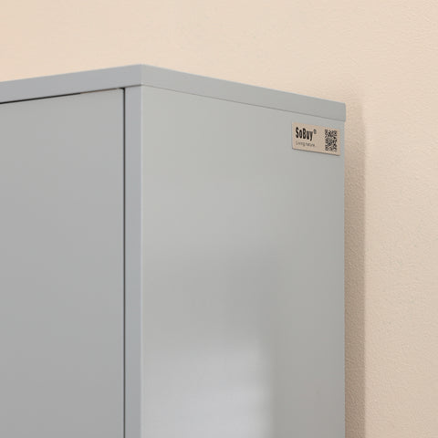 SoBuy BZR34-HG Badkamer Opbergkast Kolomkast Badkamermeubel WC