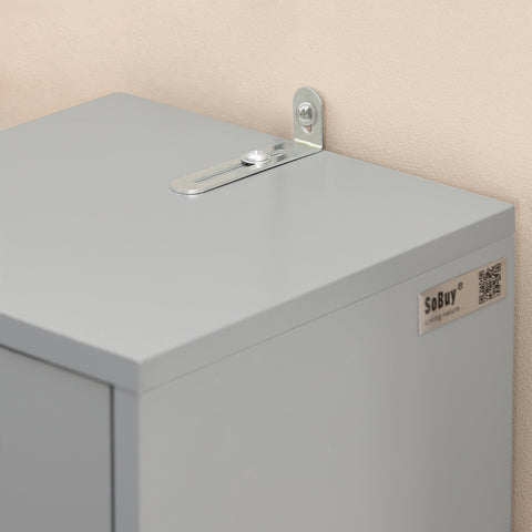 SoBuy BZR34-HG Badkamer Opbergkast Kolomkast Badkamermeubel WC