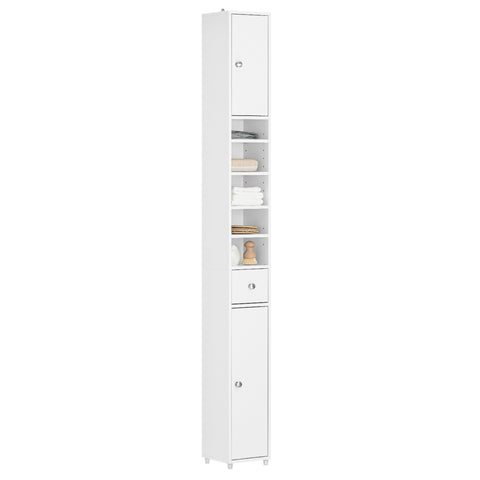SoBuy BZR34-W Badkamer Opbergkast Kolomkast Badkamermeubel WC-kast