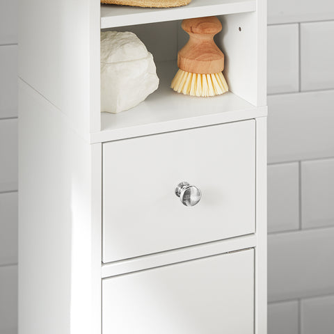 SoBuy BZR34-W Badkamer Opbergkast Kolomkast Badkamermeubel WC-kast
