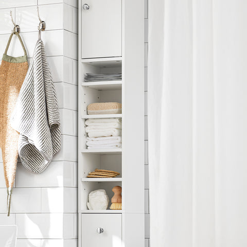 SoBuy BZR34-W Badkamer Opbergkast Kolomkast Badkamermeubel WC-kast