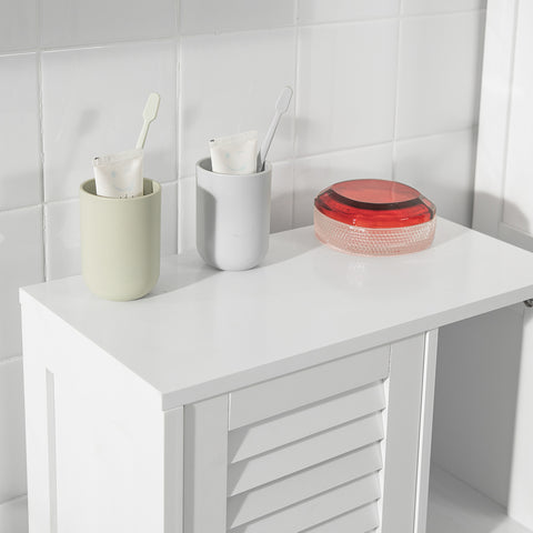 SoBuy BZR39-W Onderkast Kolomkast Opbergkast Kast voor keuken, badkamer, toilet, badkamerkast