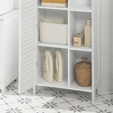 SoBuy BZR39-W Onderkast Kolomkast Opbergkast Kast voor keuken, badkamer, toilet, badkamerkast