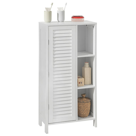SoBuy BZR39-W Onderkast Kolomkast Opbergkast Kast voor keuken, badkamer, toilet, badkamerkast