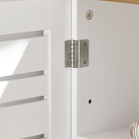 SoBuy BZR40-W wastafelmeubel 2-laags 2-deurs wastafelmeubel badkamermeubel