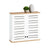 SoBuy BZR42-W Badkamer Hoge Kast met 2 Deurs Kast Dressoir Wand Opbergkast Hangkast