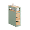 SoBuy BZR54-II-GR Smalle Badkamerkast op Wielen – Compact Opbergmeubel met Lades & Vakken – 65×23×82 cm, Groen