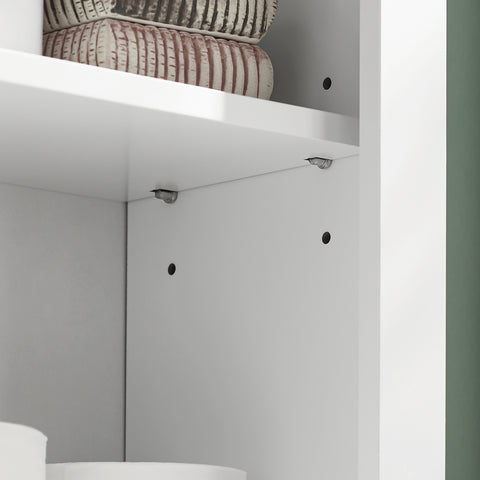 SoBuy BZR71-W Badkamer Wandkast, Badkamerkast Hangend, Opbergkast Hangkast, Badkamer Hoge Kast met Schuifdeur