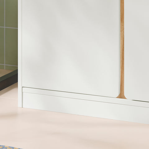 SoBuy BZR78-W Wastafelmeubel - Badkamerkast - Badkamer Onderkast - Opbergkast - Opbergplank