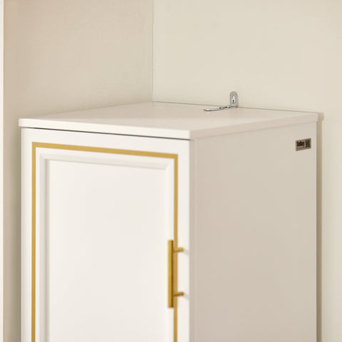 SoBuy BZR87-W Badkamer Kolomkast - Hoge Kast - Staande Kolomkast - Badkamerkast - Opbergkast Opbergplank