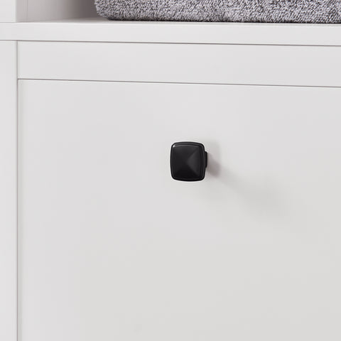 SoBuy BZR95-W Badkamermeubel, hoge kast, opbergkast, opbergrek met 1 wasmand en 3 planken voor badkamer