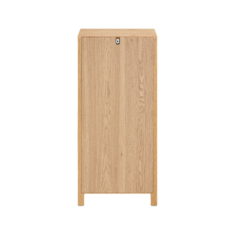 SoBuy BZR96-N Badkamerkast met 1 Wasmand, Smal Badkamerkastje, Lage Kast, Ladenkast, Halfhoge Opbergkast Opbergplank