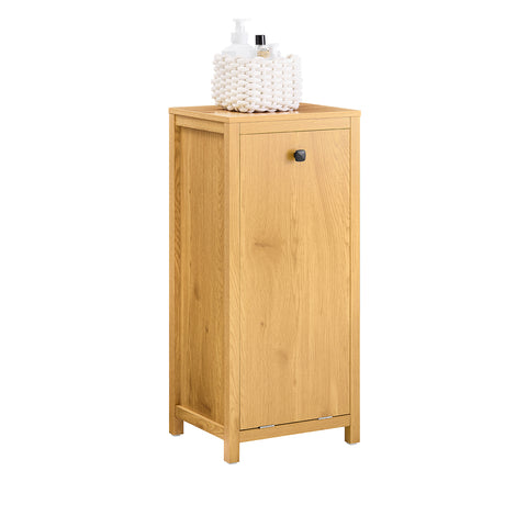 SoBuy BZR96-SN Waskast met waszak, onderkast voor badkamer, commode voor badkamer, waskist, kledinghouder met 1 wasmand