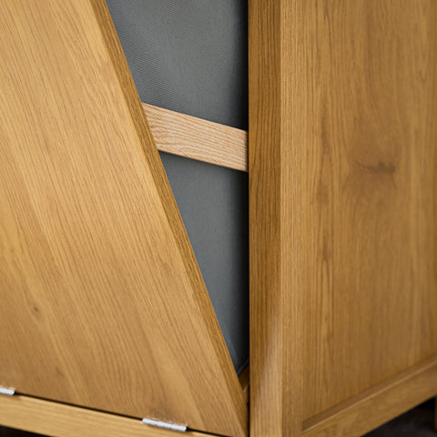 SoBuy BZR96-SN Waskast met waszak, onderkast voor badkamer, commode voor badkamer, waskist, kledinghouder met 1 wasmand